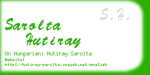 sarolta hutiray business card